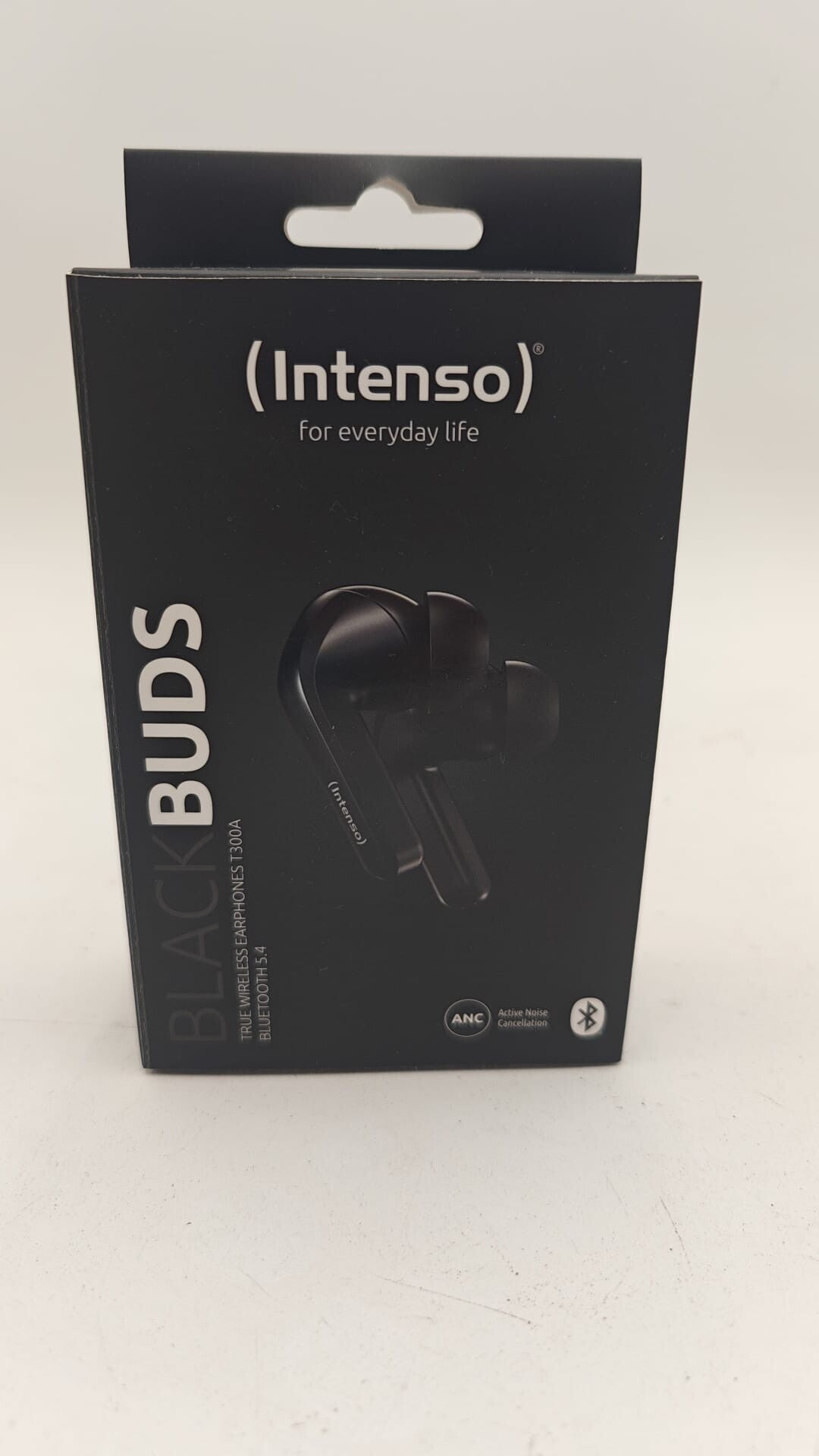 Intenso White Buds - Écouteur sans Fil True Wireless T300A Noir avec réduction Active du Bruit (ANC) et jusqu'à 35 Heures de Lecture de Musique