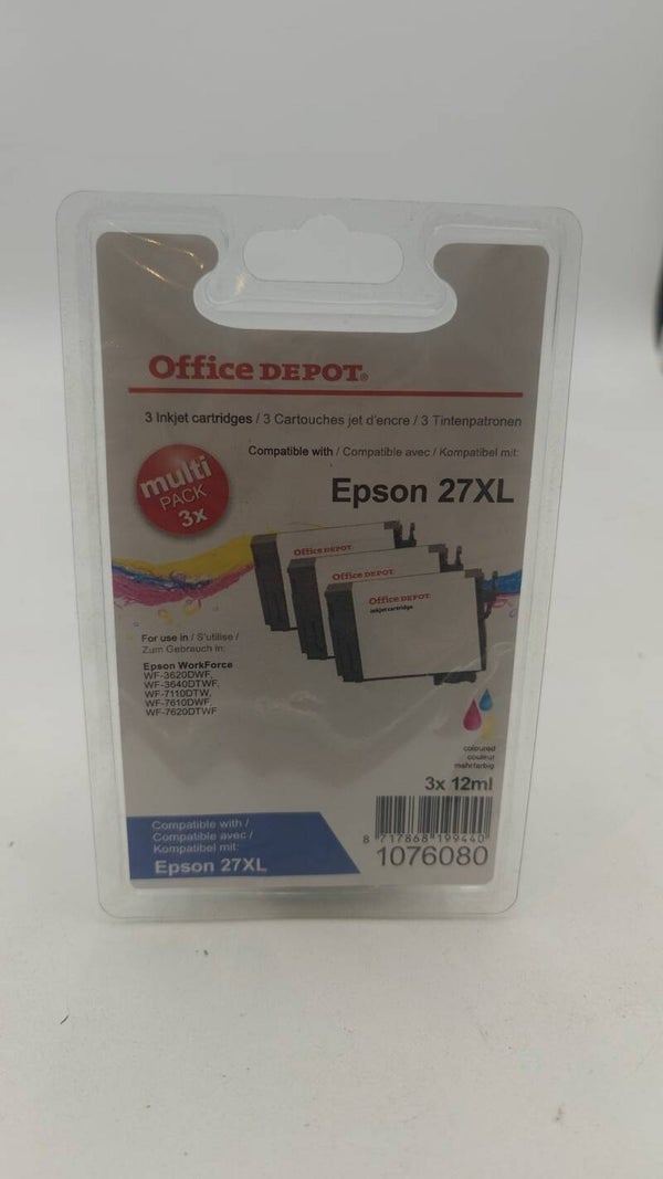 Cartouche jet d'encre office depot compatible Epson 27XL multipack