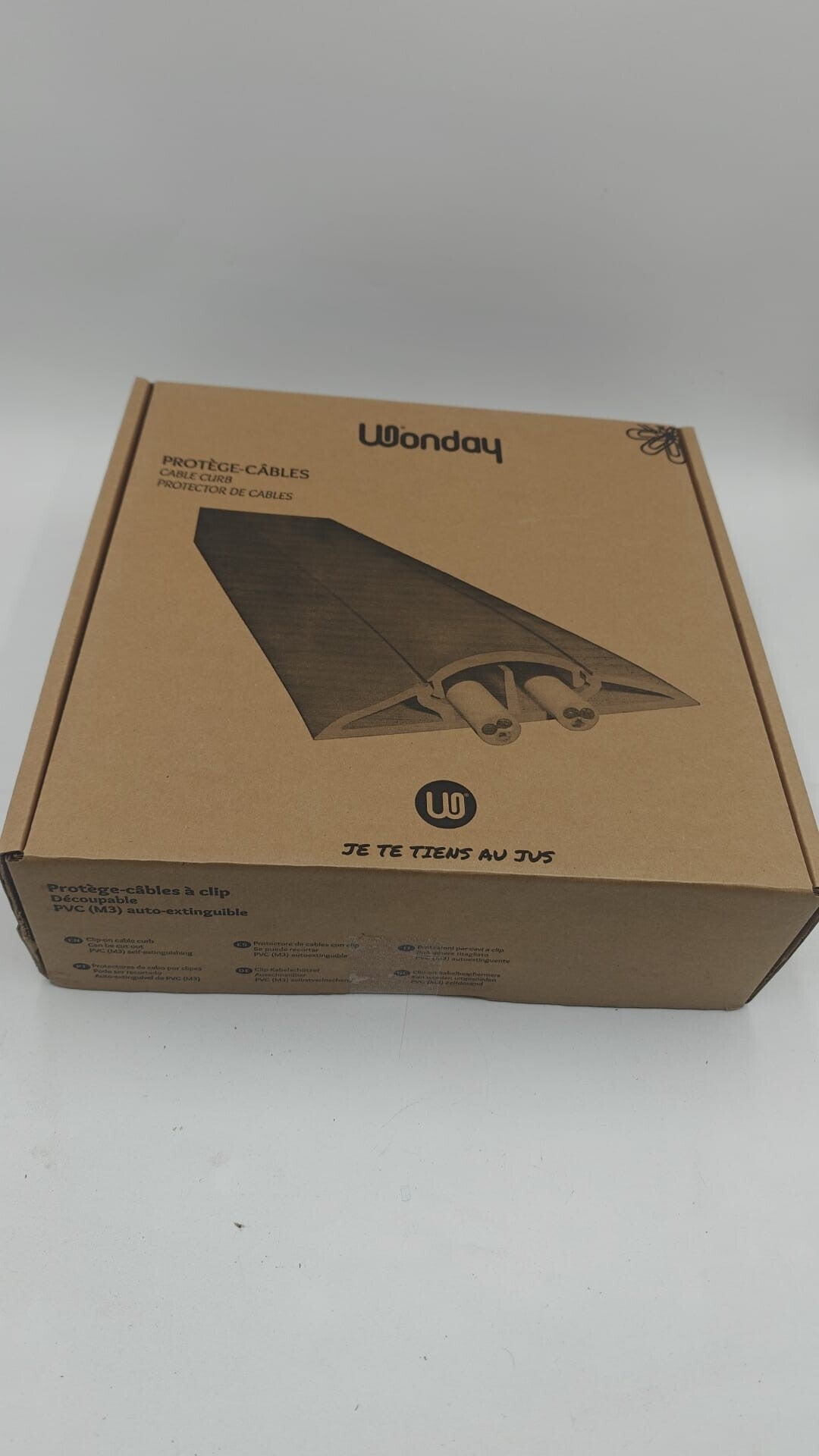 Protège passe câble à clips recoupable 3m