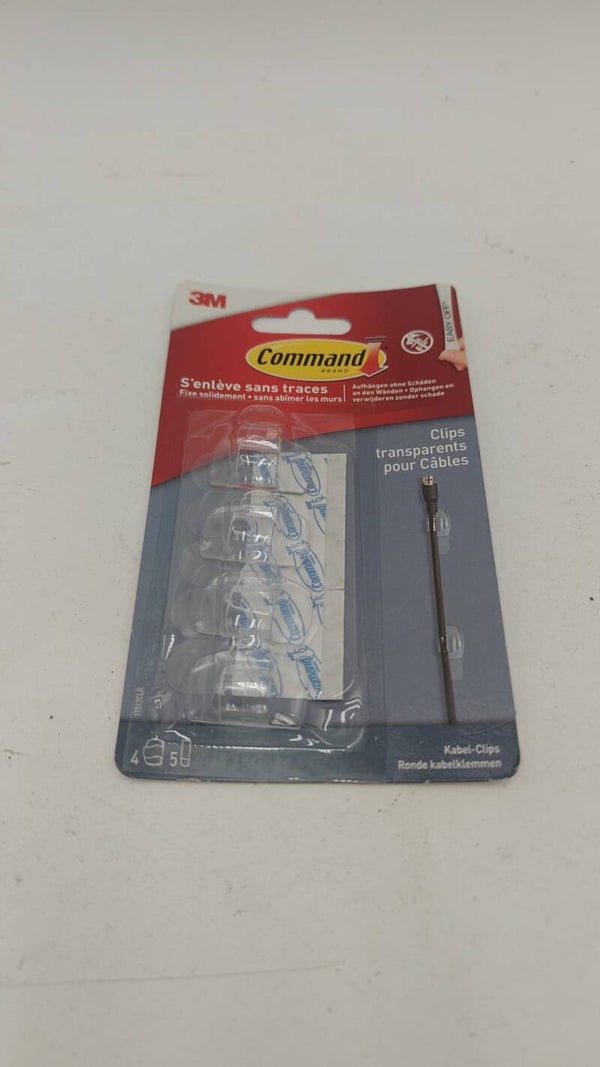Clip transparent range-câble Command 3M