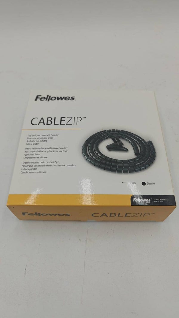 Guide-câbles CableZip - Noir - Fellowes 2M 20mm