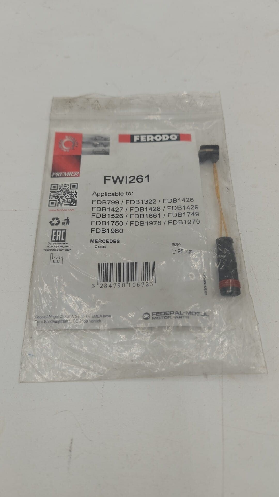 FERODO PREMIER FWI261 Témoin d'usure de plaquette de frein