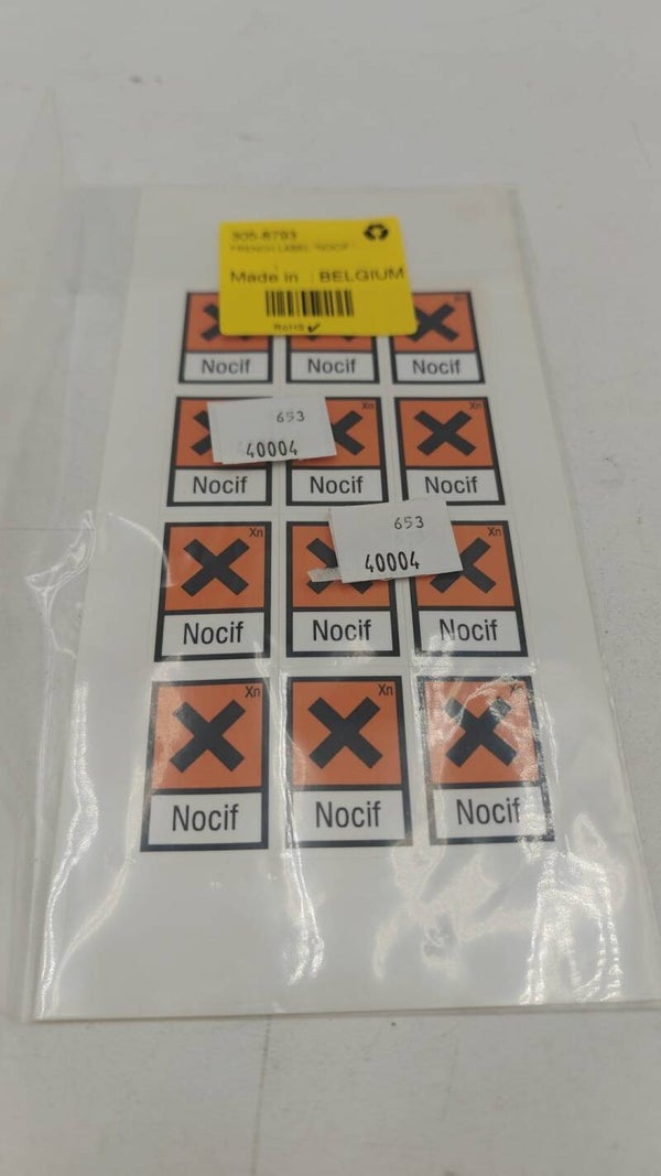 Lot de 12 étiquettes autocollantes produit "nocif"