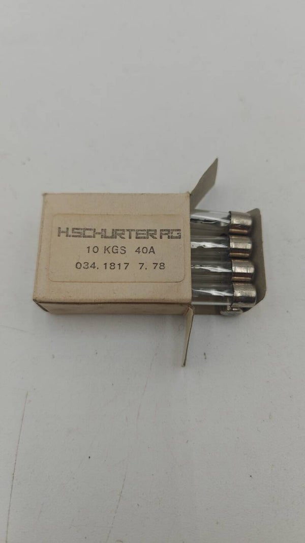 Boîte de 10 fusibles en verre 40A 36V long 32mm