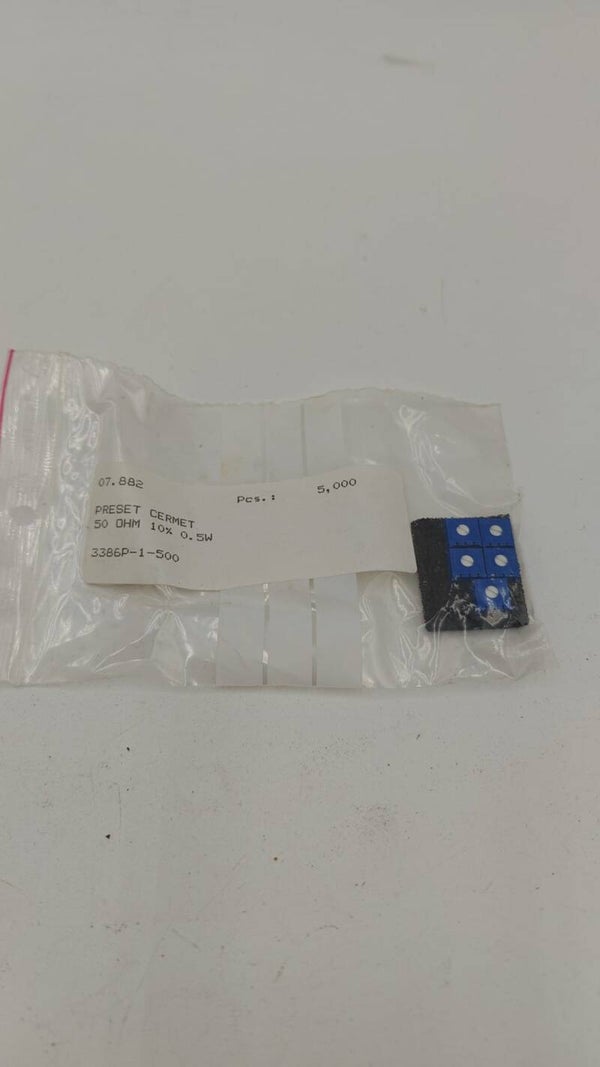 5 x Preset cermet 50OHM 10% 0.5W 3386P-1-500