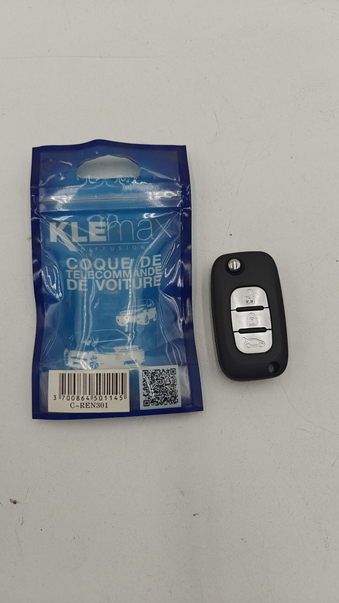 Klemax C-REN301 - Coque compatible avec Renault 3 boutons