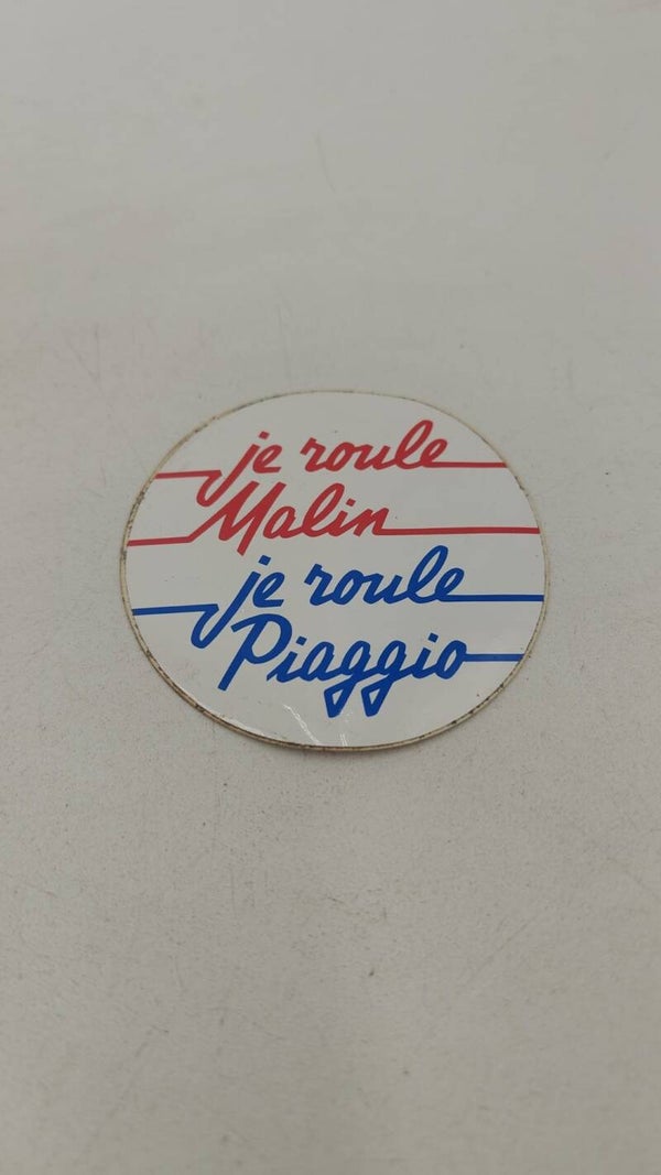 Autocollant "Je roule malin Je roule Piaggio"