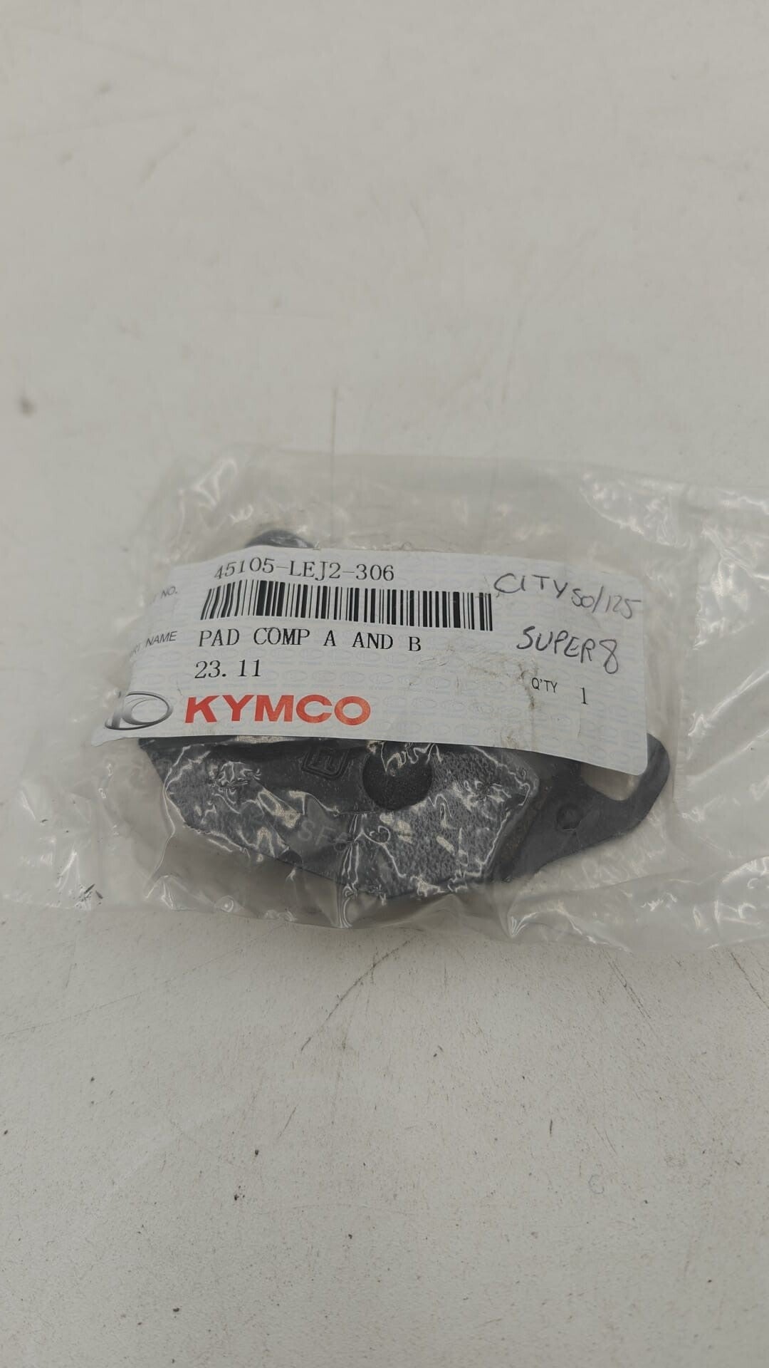 PLAQUETTES DE FREIN KYMCO AGILITY CITY 50/125 - SUPER 8 - AGILITY 125 45105-LEJ2-306