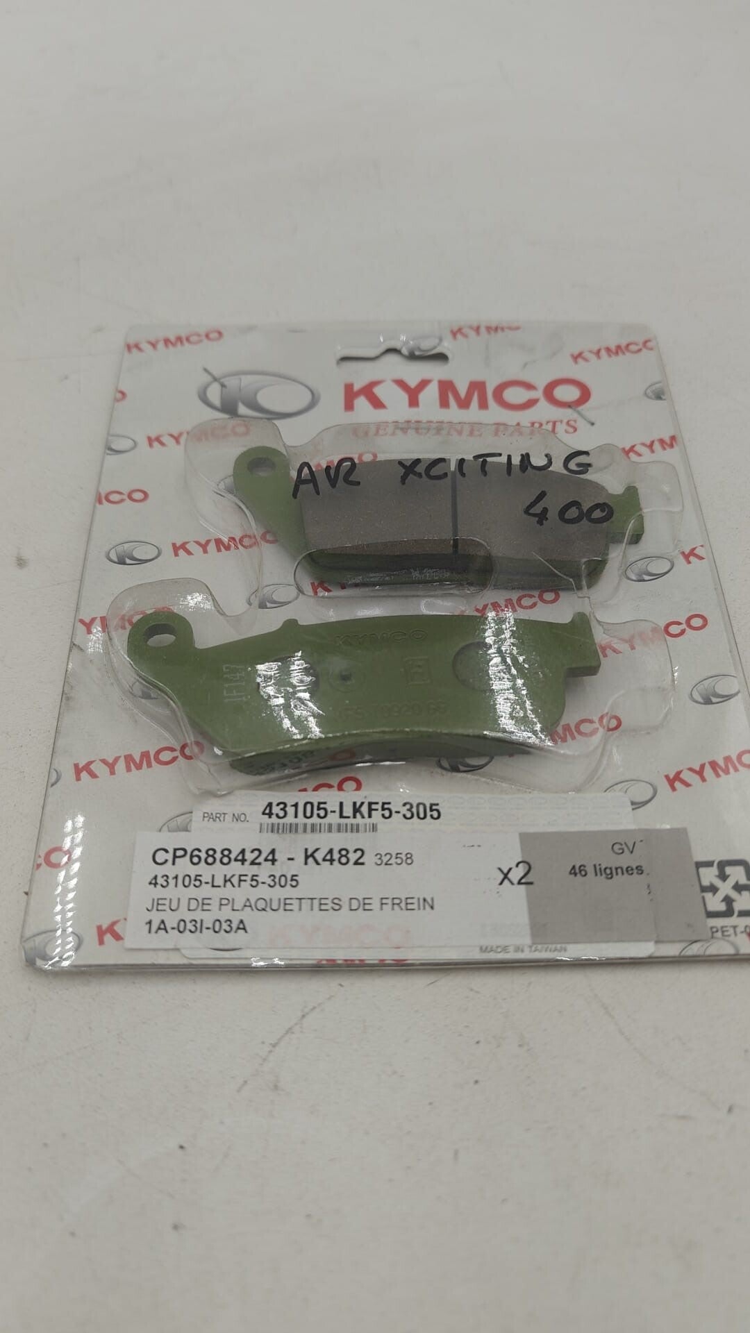 Plaquette de Frein Arrière Original 43105-lkf5-305 KYMCO Xciting 400i