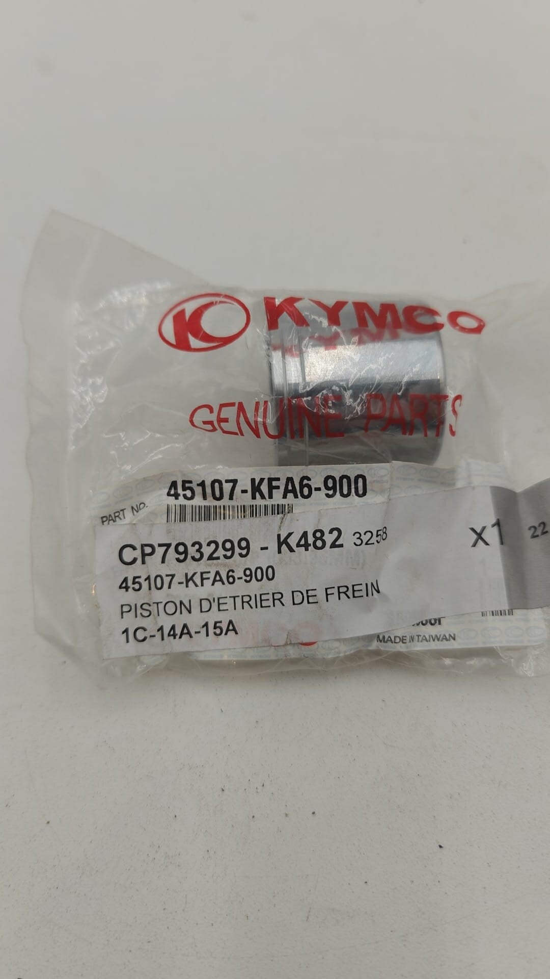 45107-KFA6-900 - PISTON D ETRIER DE FREIN KYMCO maxxer 90s MXU 50 150 300
