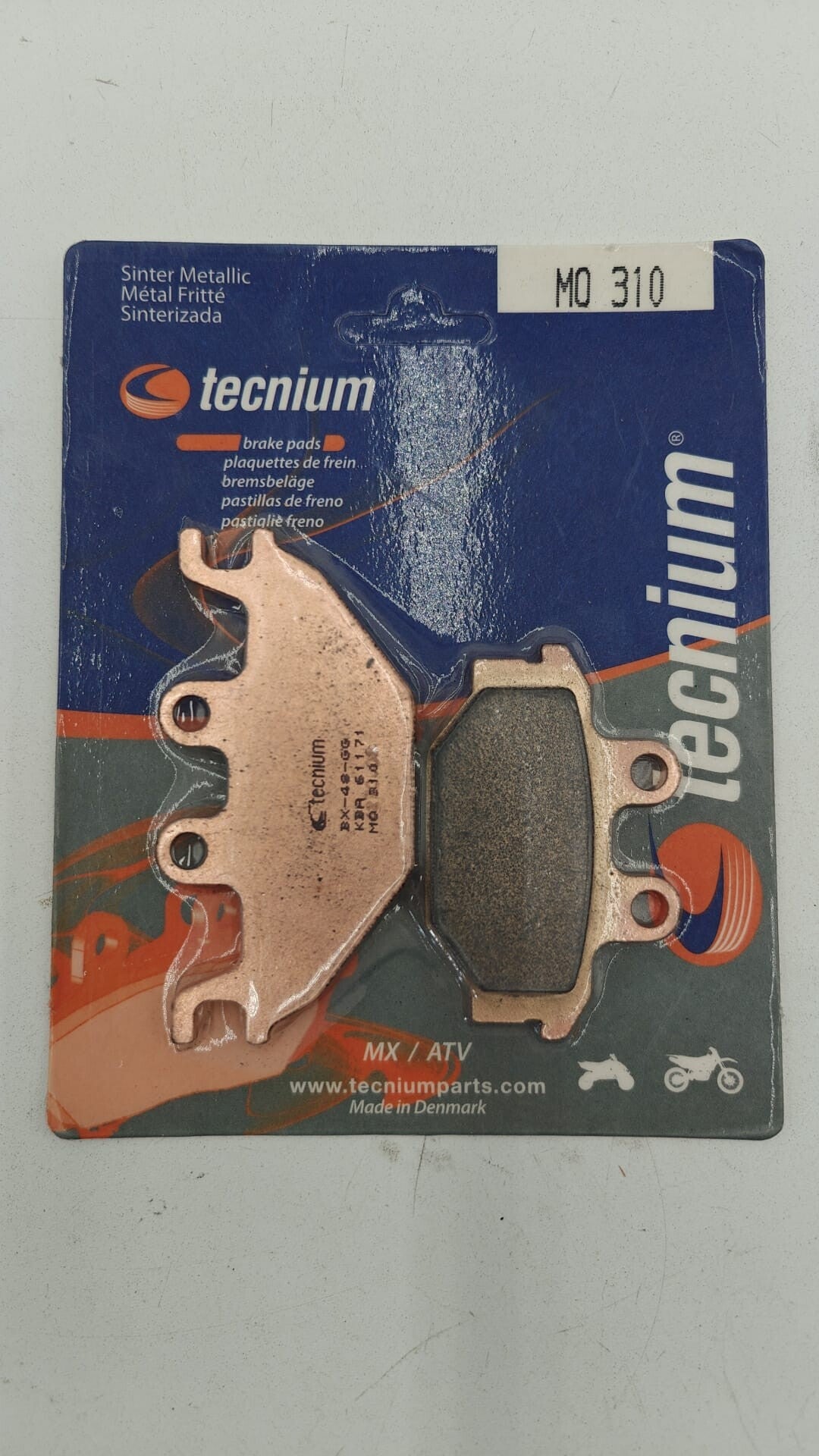 Plaquettes de frein TECNIUM MX/Quad métal fritté - MO310