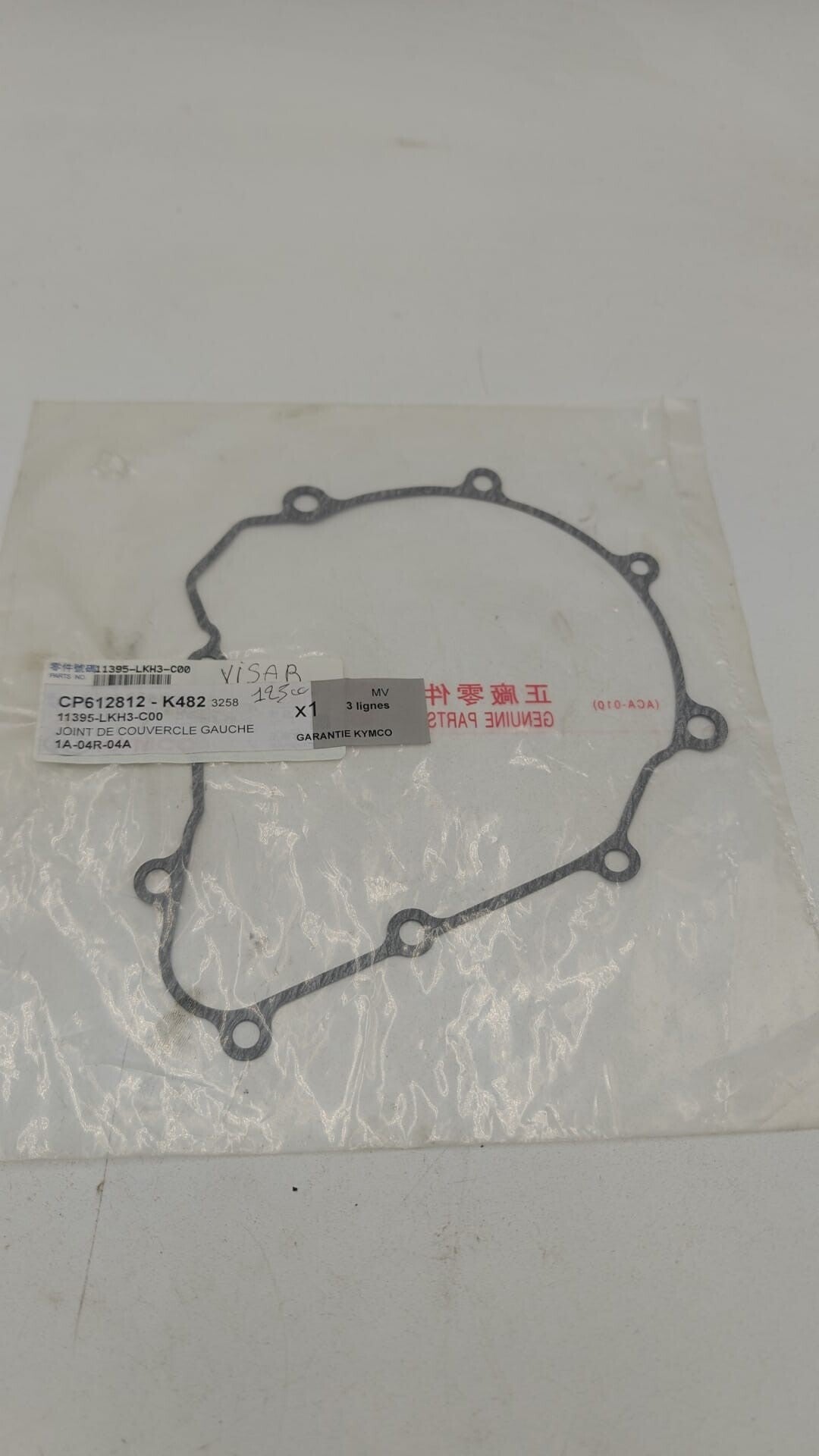 Joint de couvercle gauche 11395-LKH3-C00 Kymco Visar 125