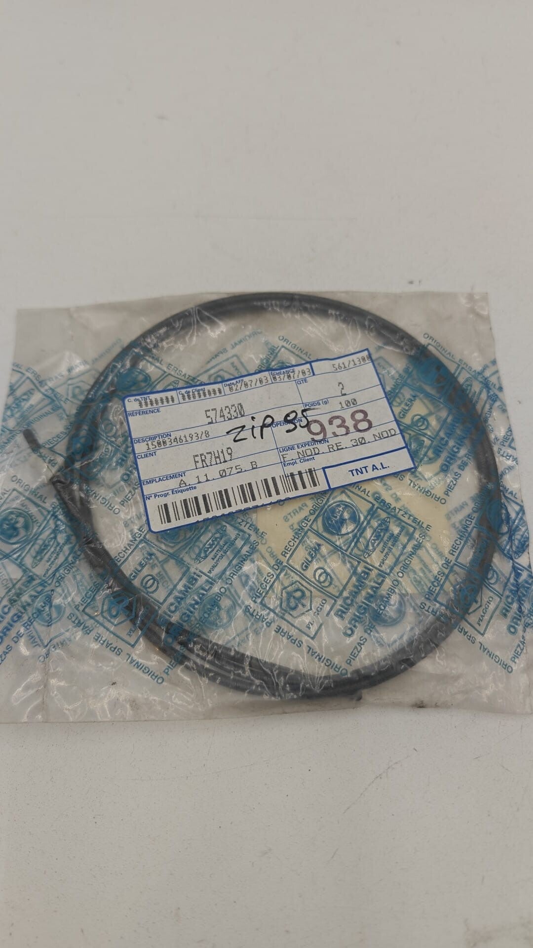 Câble Compteur KM Odomètre Original Piaggio ZIP 574330