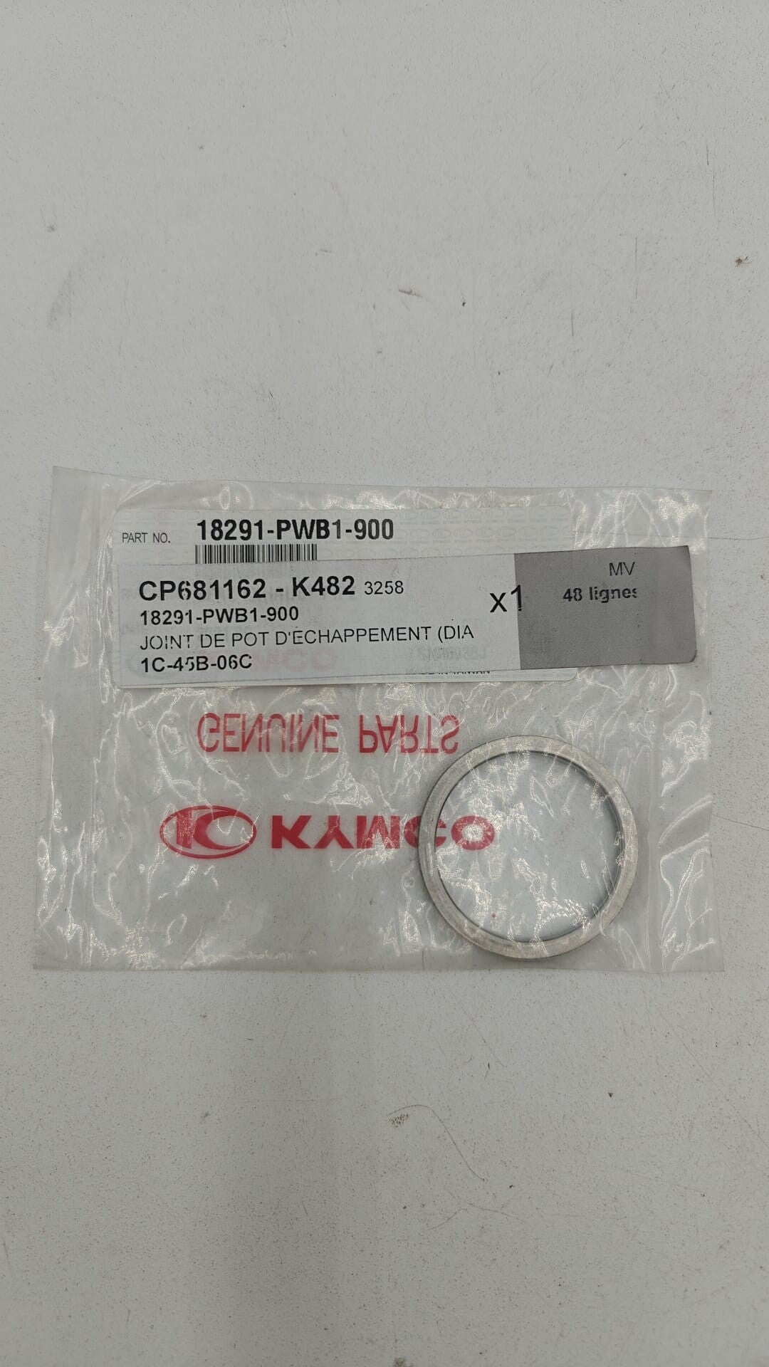 Joint de pot d'échappement  kymco - 18291-PWB1-900