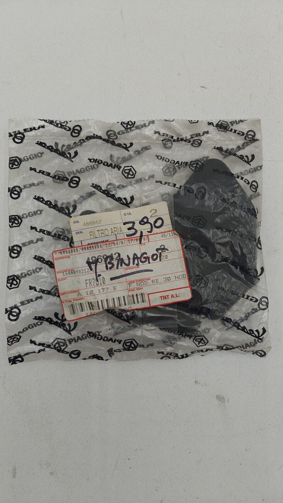 Insert de Filtre à Air Piaggio, 486942 pour Aprilia SR R LC Street, Gilera