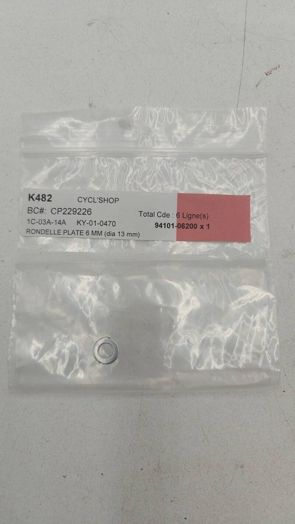 rondelle plate de 6 mm KYMCO -KY-01-0470