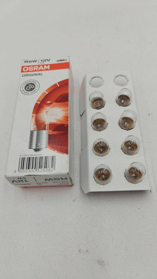 Lampe Osram R5W 12V BA15S 5W Coffret 10 Unités incomplet