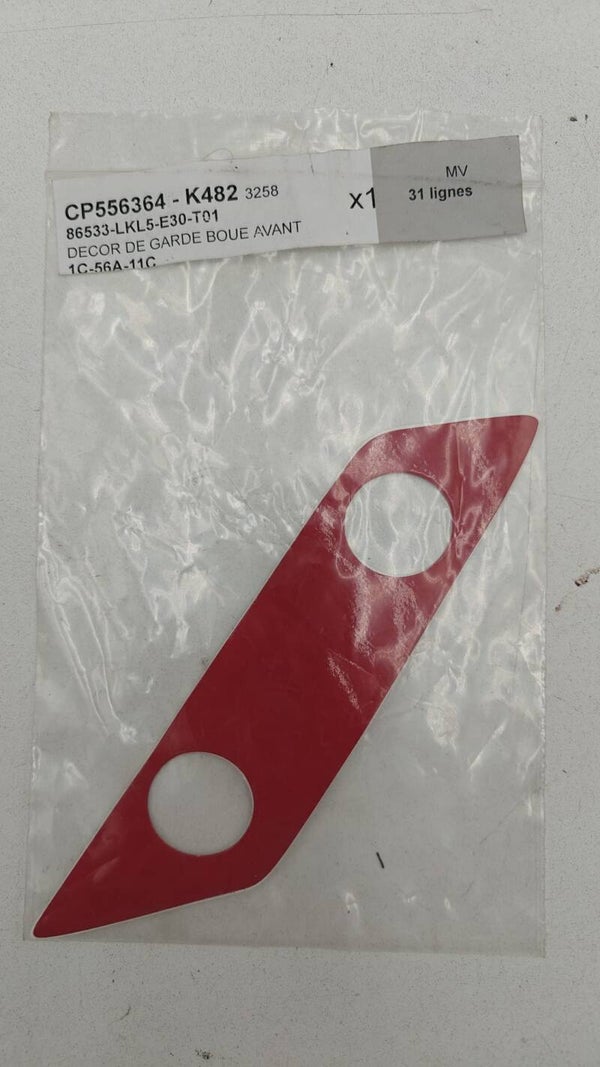 Décors de garde boue avant ROUGE KYMCO - 86533-LKL5-E30-T01
