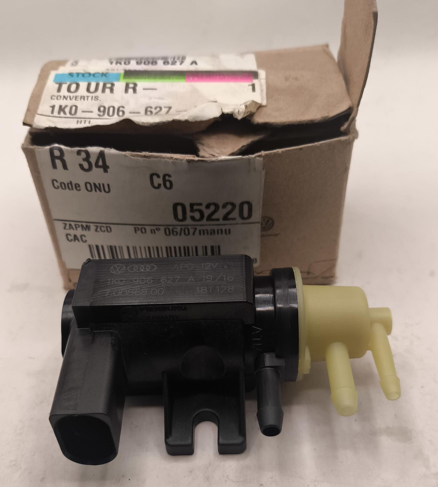 Soupape de Pression Turbo N75 1K0906627A 1J0906627B pour VW Audi Seat Skoda NEUF