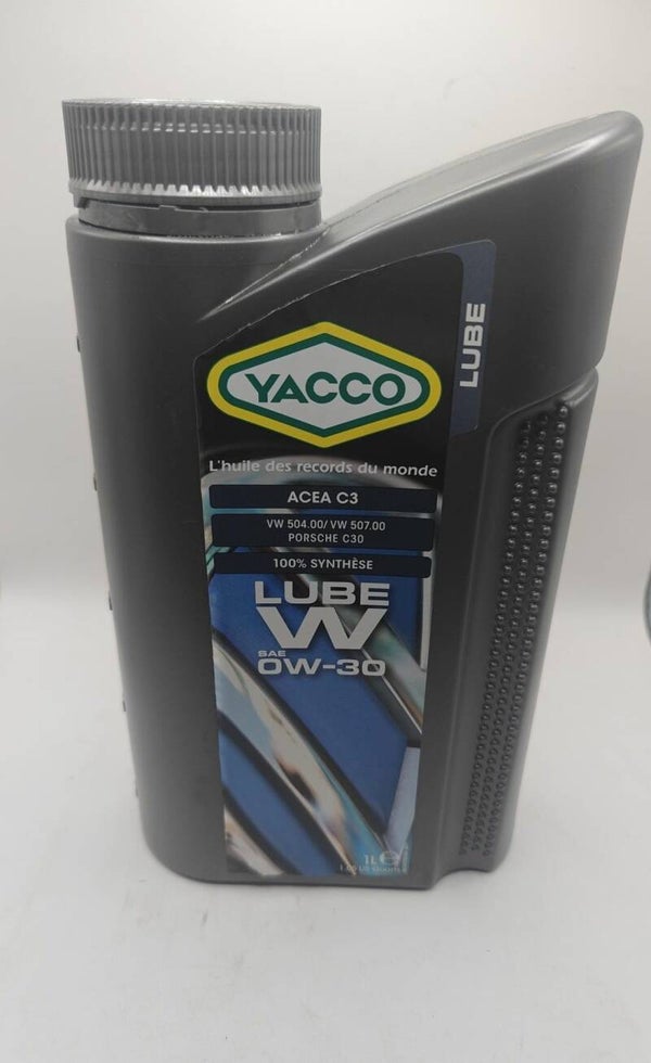 Huile Moteur Yacco Lube W 0W30 ACEA C3 100% synthèse