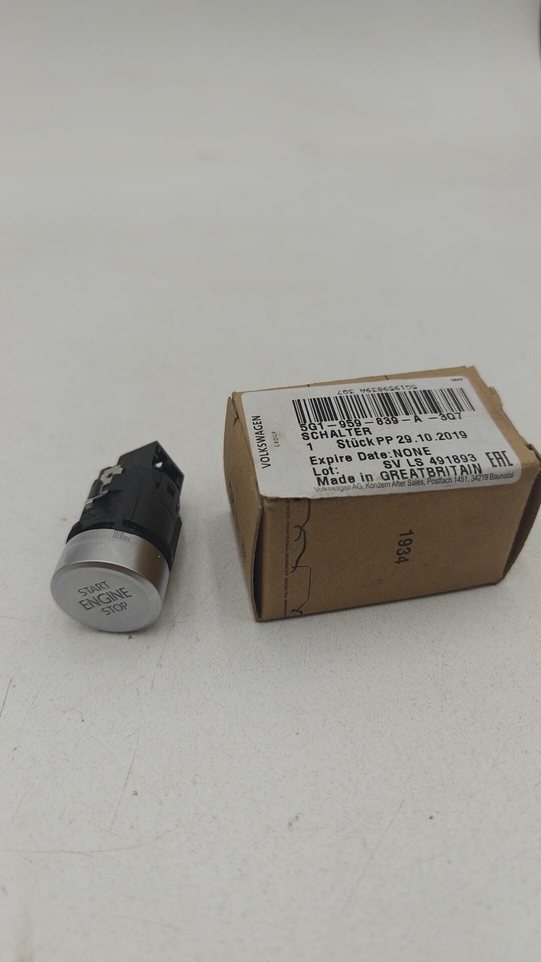 Commande de Démarrage Start And Stop  pour VW GOLF 7 T-ROC - 5G1959839A origine volkswagen