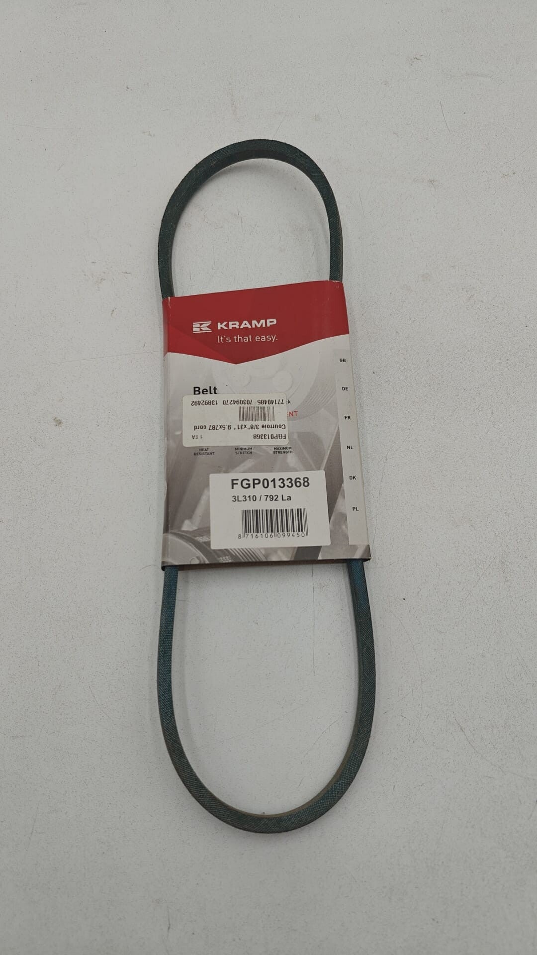 Courroie kevlar 3/8" x 31 KRAMP - FGP013368
