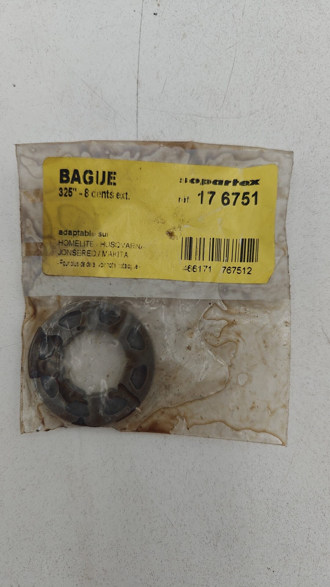 SOPARTEX 17 6751 - Bague 325" - 8 dents ext.