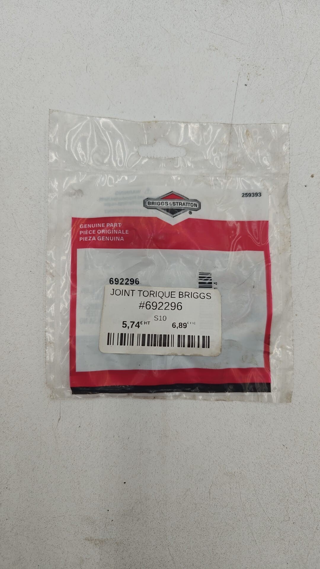 JOINT TORIQUE MOTEUR BRIGGS ET STRATTON 692296 - 280966