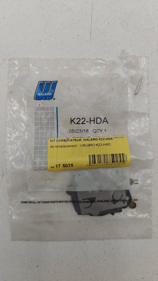 Kit carburateur origine WALBRO K22-HDA 175025