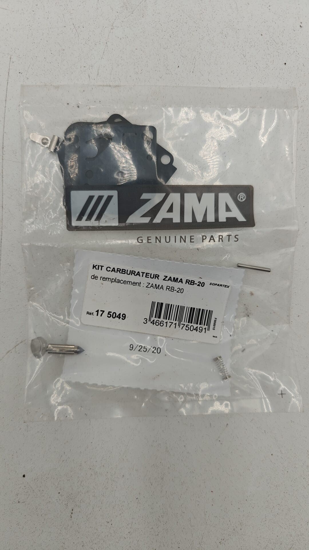 Kit carburateur origine ZAMA RB-20 175049