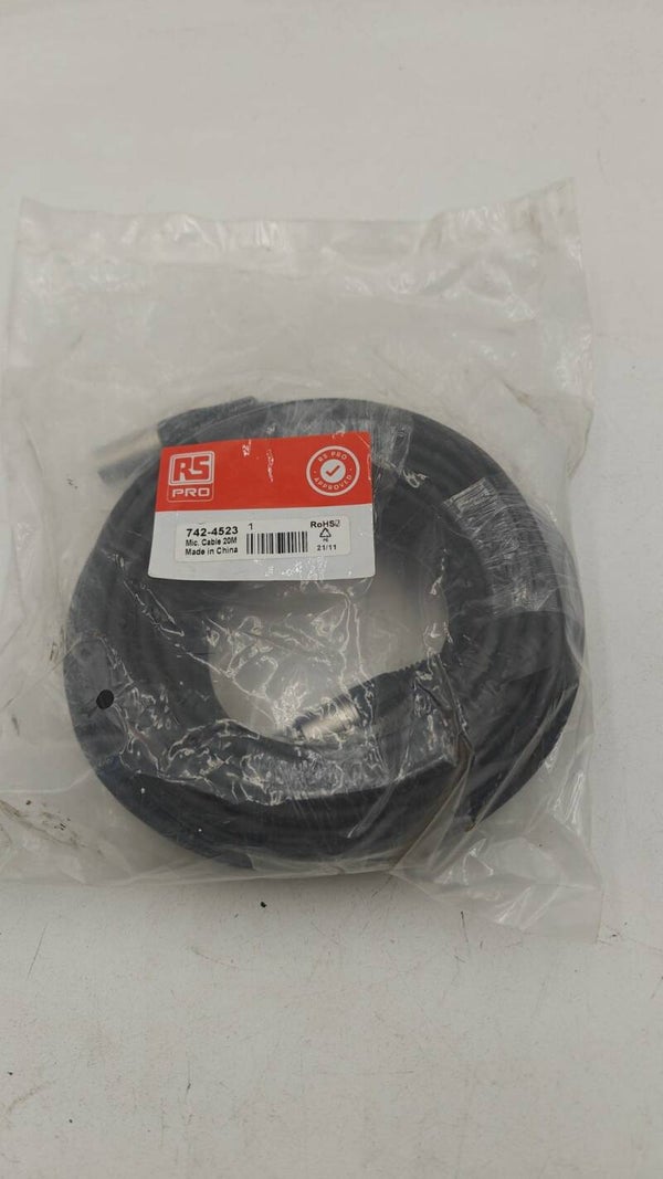 Câble XLR RS PRO Femelle 20 m XLR vers Mâle XLR Noir