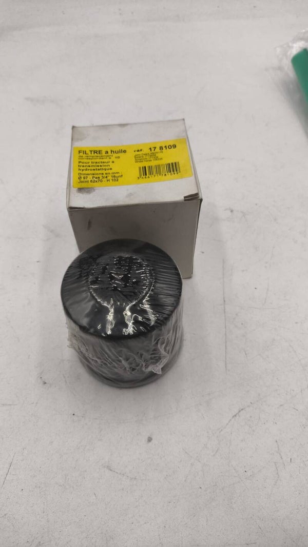 Filtre a huile pour tracteur à transmission hydrostatique ref 178109