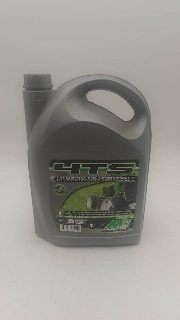 Huile moteur synthèse 4 temps motoculture 10w30 5L Minerva oil