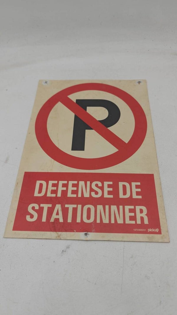 Panneau panonceau défense de stationner d'occasion