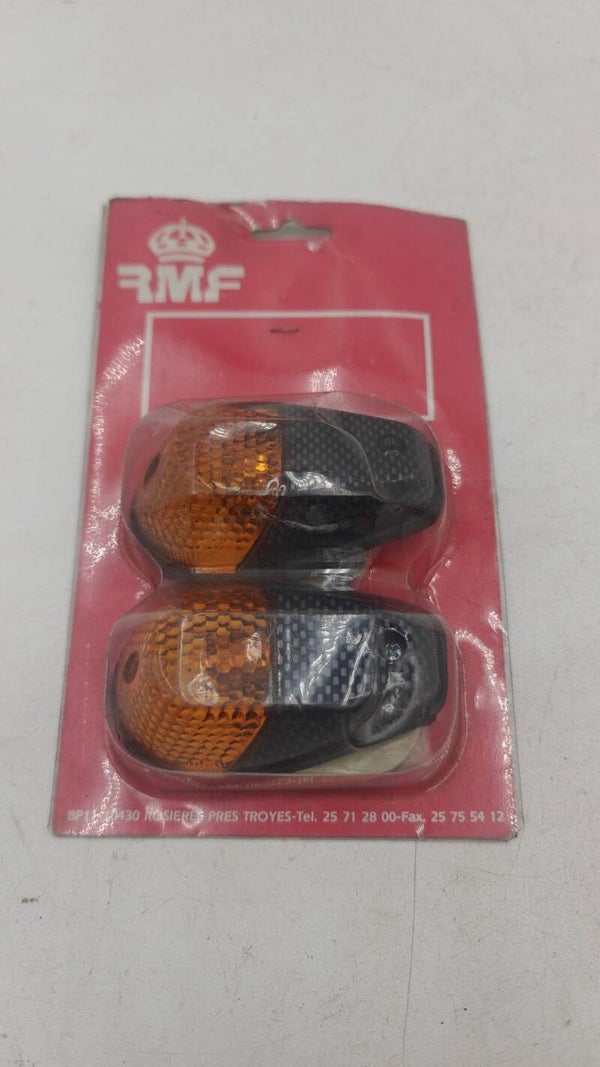 Clignotant goute d'eau carbone orange à ampoule auto pour moto scooter feu