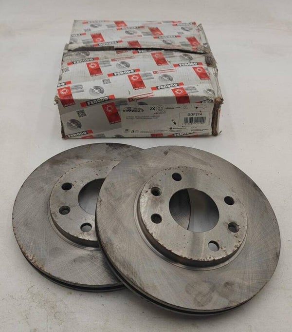 Jeu de 2 disques de frein FERODO DDF214 Citroën Saxo AX ZX Xsara Peugeot 106 205