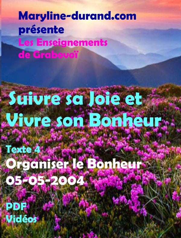 Organiser le Bonheur  05-05-2004