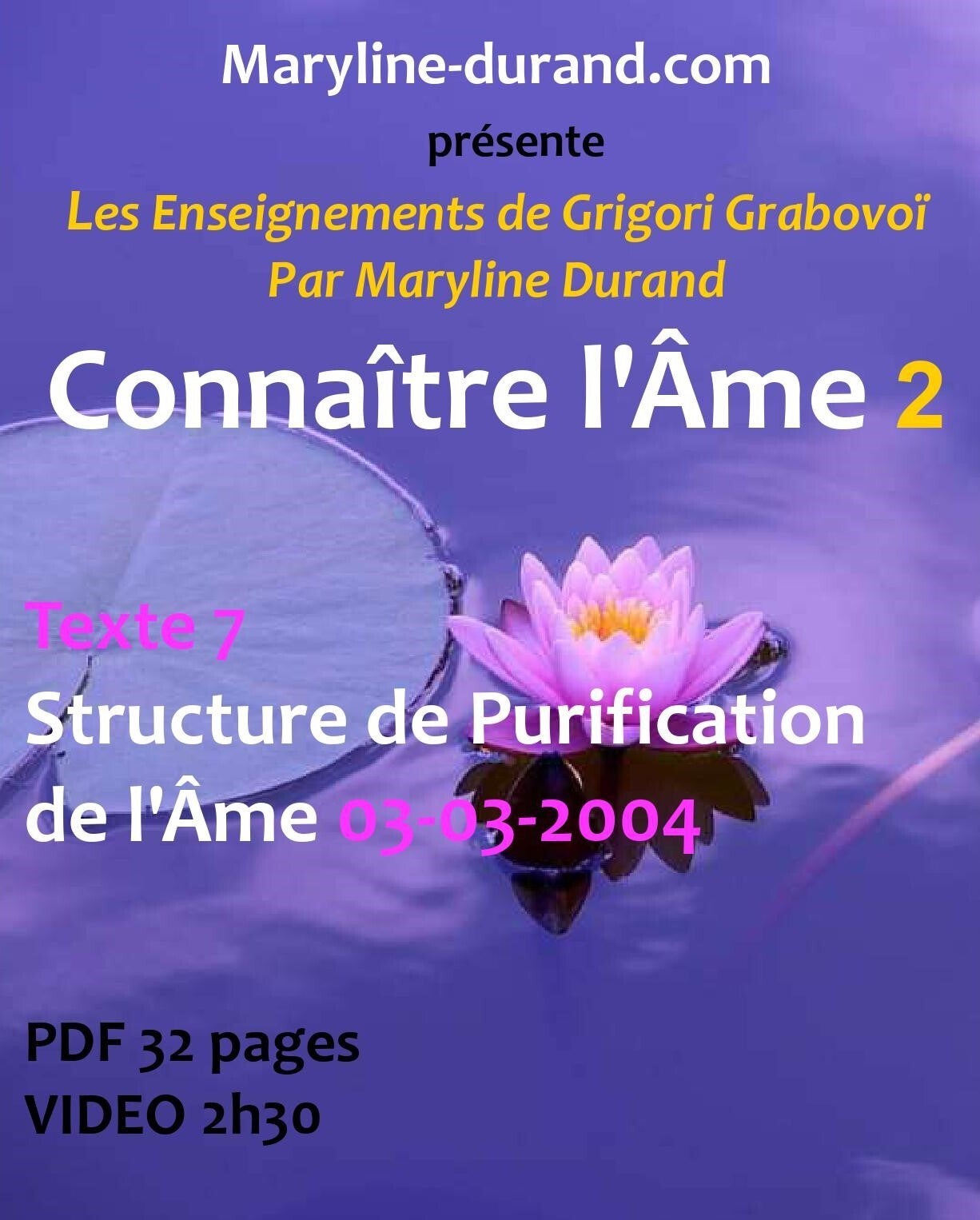 Structure de Purification de l'Âme  03-03-2004