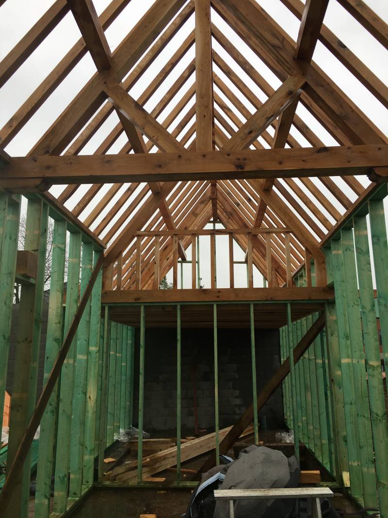 Eiken poolhouse met bar