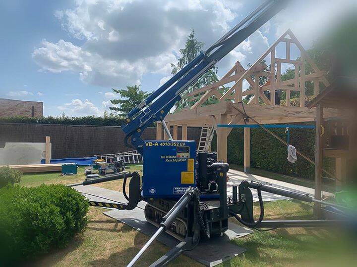 Eiken bijgebouw overdekt terras