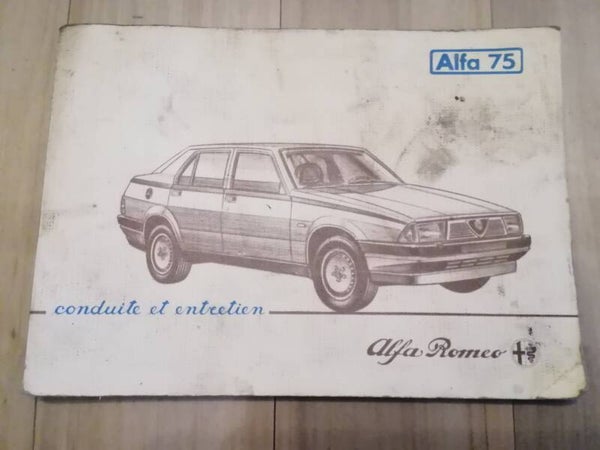 Alfa romeo 75 livret d utilisation