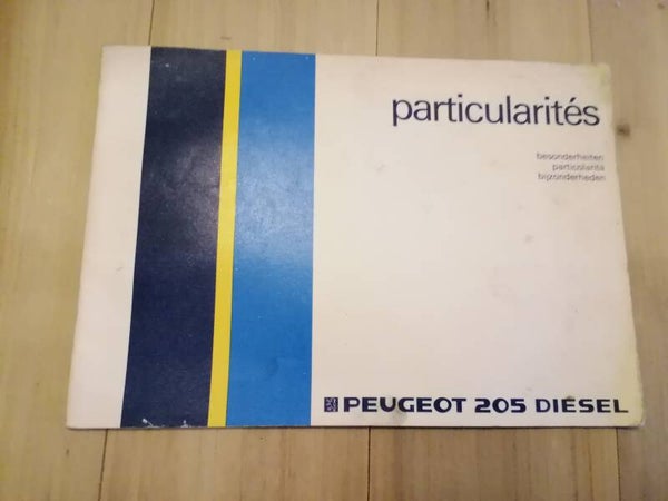 Peugeot 205 diesel particularité du diesel