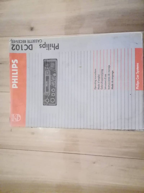 Livret autoradio Philips  dc102
