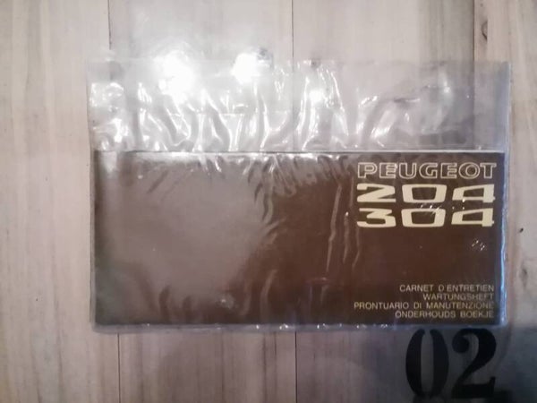 Peugeot 204 carnet d'entretien