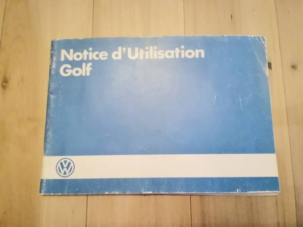 Volkswagen golf mk II livret d utilisation