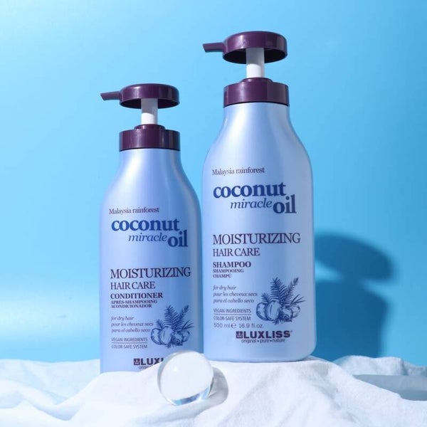Luxliss Coconut Miracle Oil Moisturizing Hair Care Shampoo & Conditioner Set – 500ml each