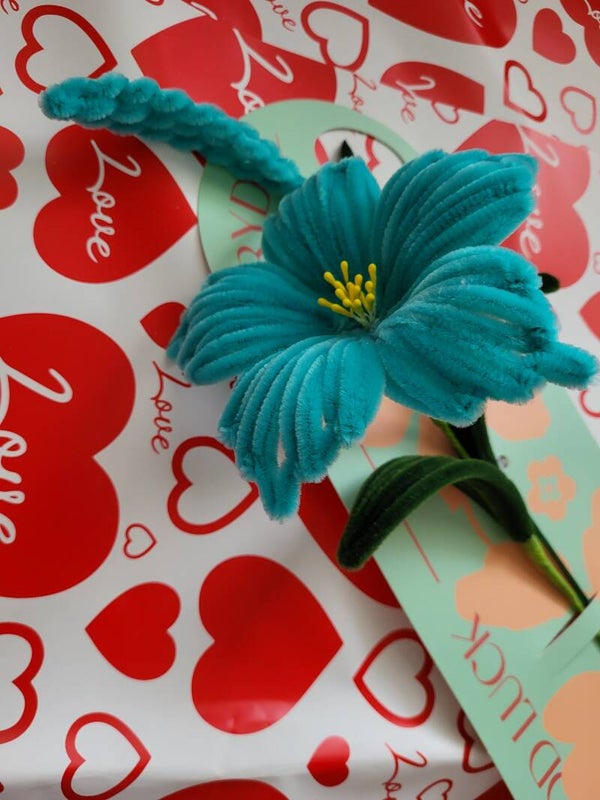Fleur turquoise