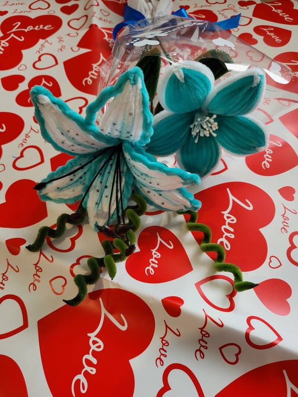 Bouquet turquoise
