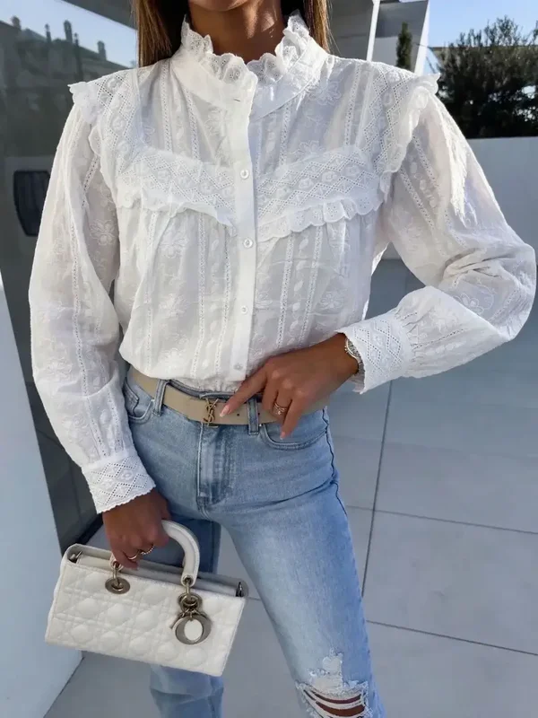 Geborduurde Blouse - 100% katoen