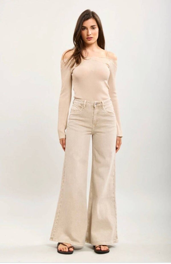 Toxik3 wide-leg stretch denim pants